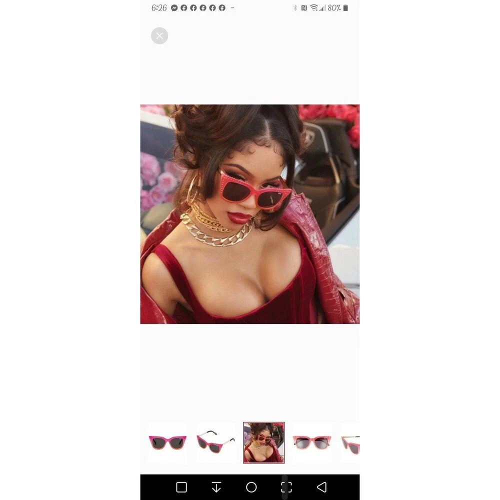 Quay Harper Studded Cat eye sunglasses